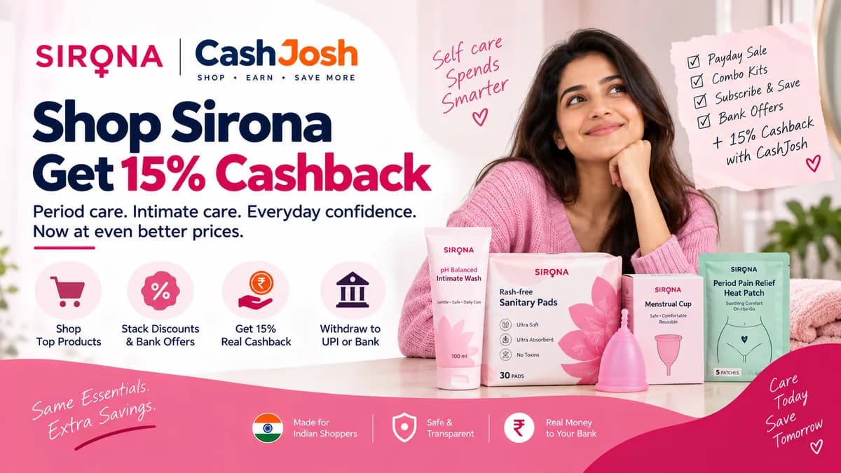 Sirona Coupons & Cashback: Flat 15% (September 2026)