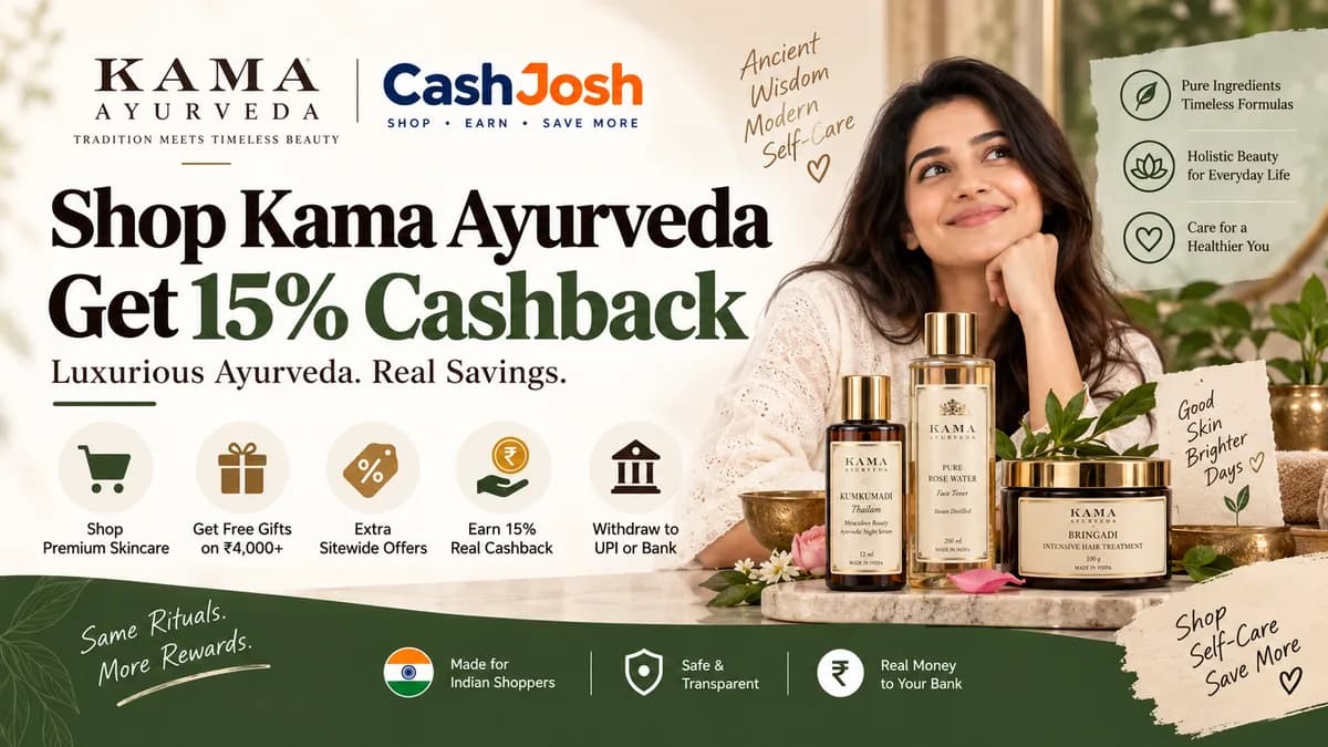 Kama Ayurveda Coupons & Cashback: Flat 15% (September 2026)