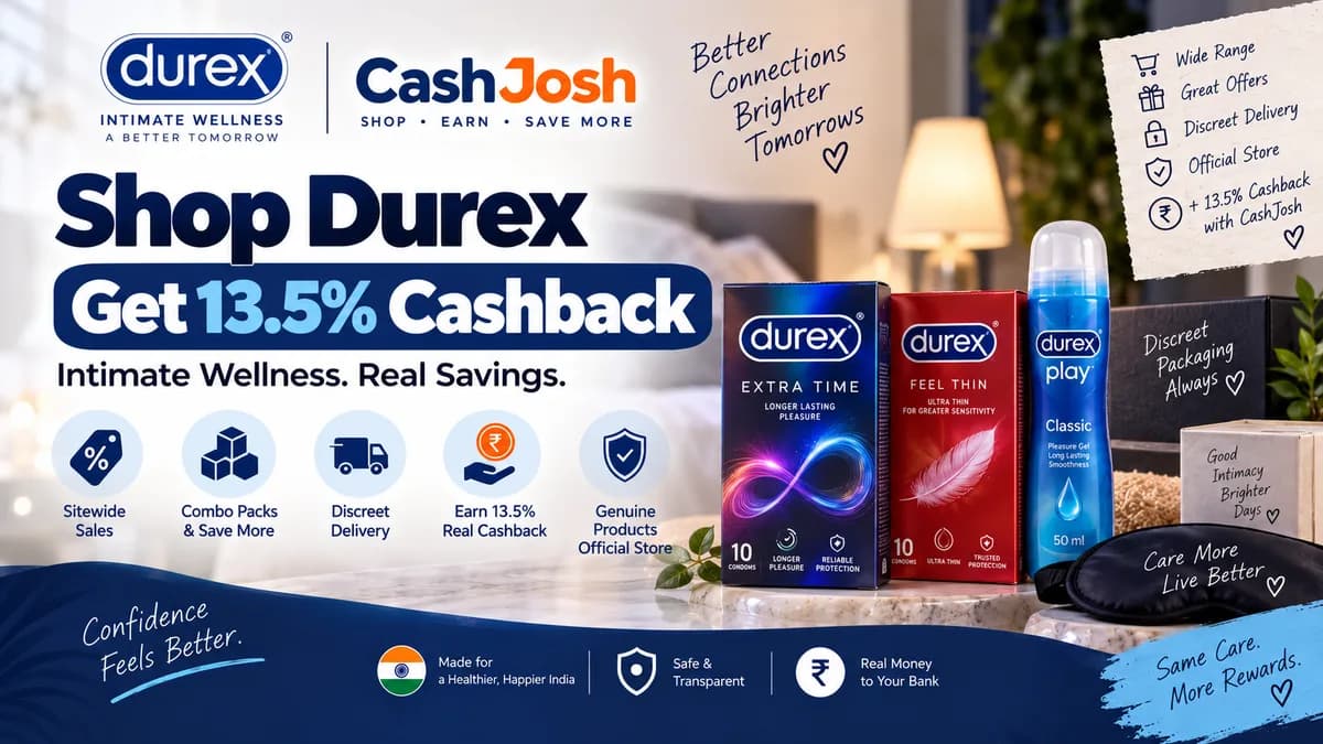 Durex Coupons & Cashback: Flat 13.5% (September 2026)